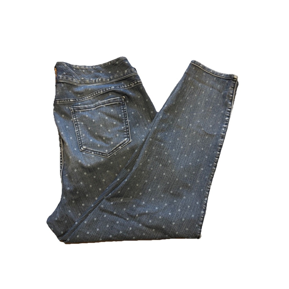 Y2K Torrid Women's Soft Stretchy Blue Jeans Polka Dot Print High Rise Size 20